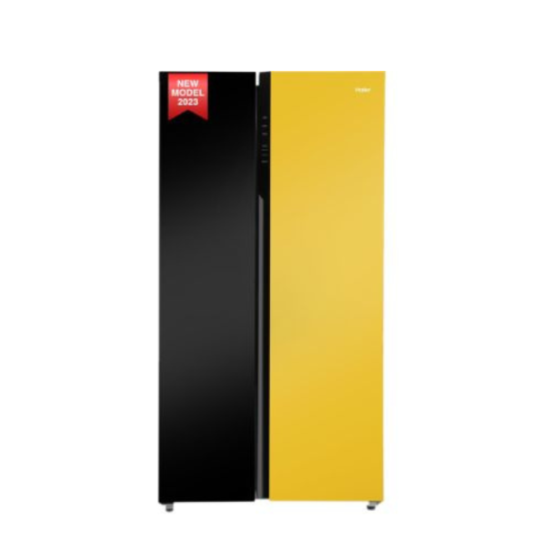 Haier Side By Side HRS-682KYGU1 602L 3S Black Yellow Glass