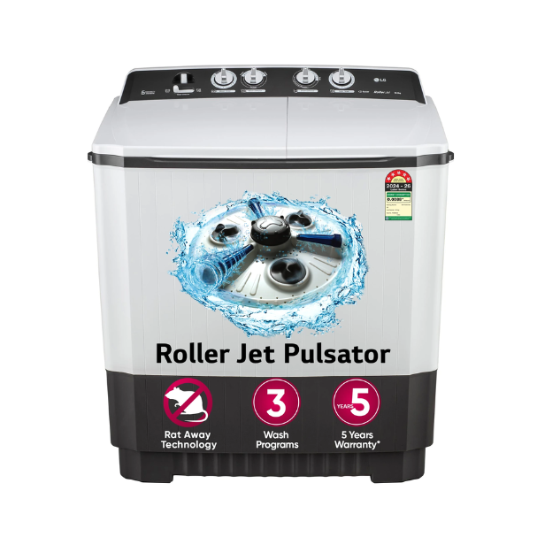 LG Semi Automatic Washing Machine 10Kg P1040RGAZ Dark Grey | NRE