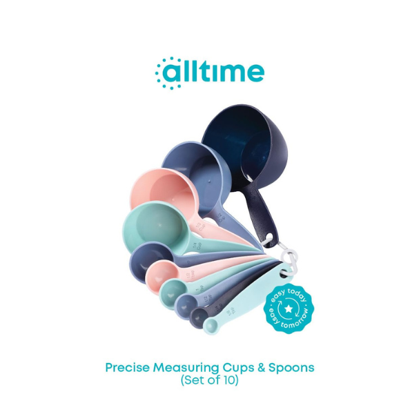 ALL TIME PRECISE MEASURING CUPS & SPOONS 408871(10 PC SET)