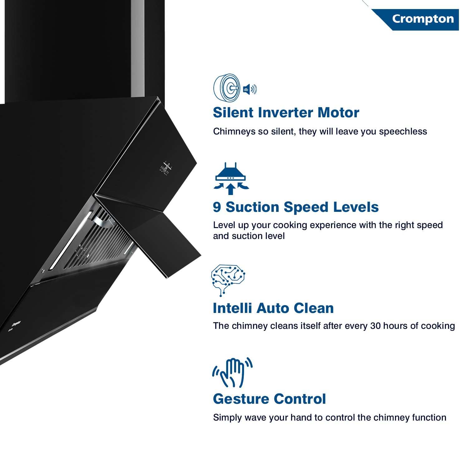 CROMPTON CHIMNEY CHD-QPVI75FLE-MBL