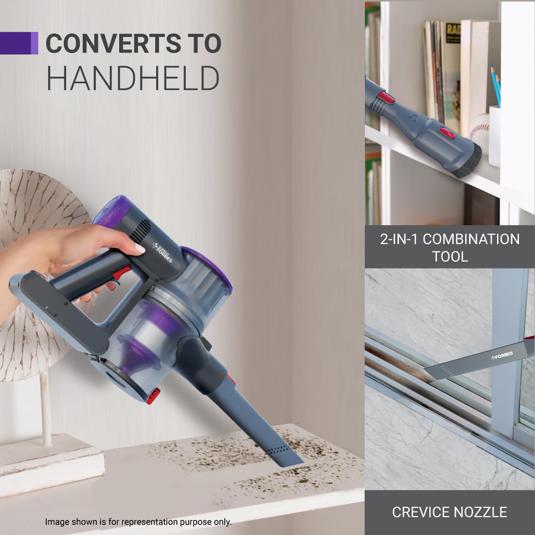 EUREKA FORBES VACCUM CLEANER UPRIGHT CORDLESS ZEROBEND K22