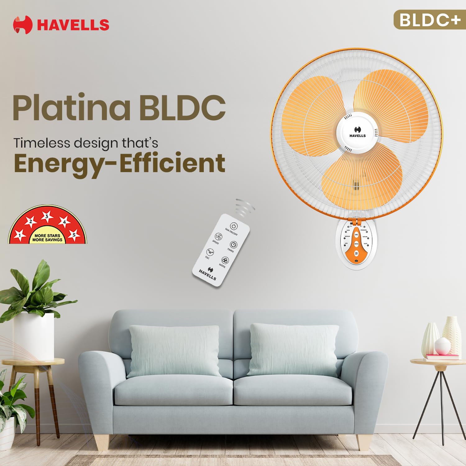 HAVELLS W/F PLATINA BLDC WHITE YELLOW