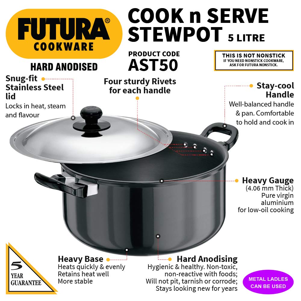 HAWKINS N/S  HA STEWPOT 5L W/L (AST50)