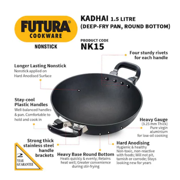 HAWKINS N/S 1.5L KADHAI (NK15)