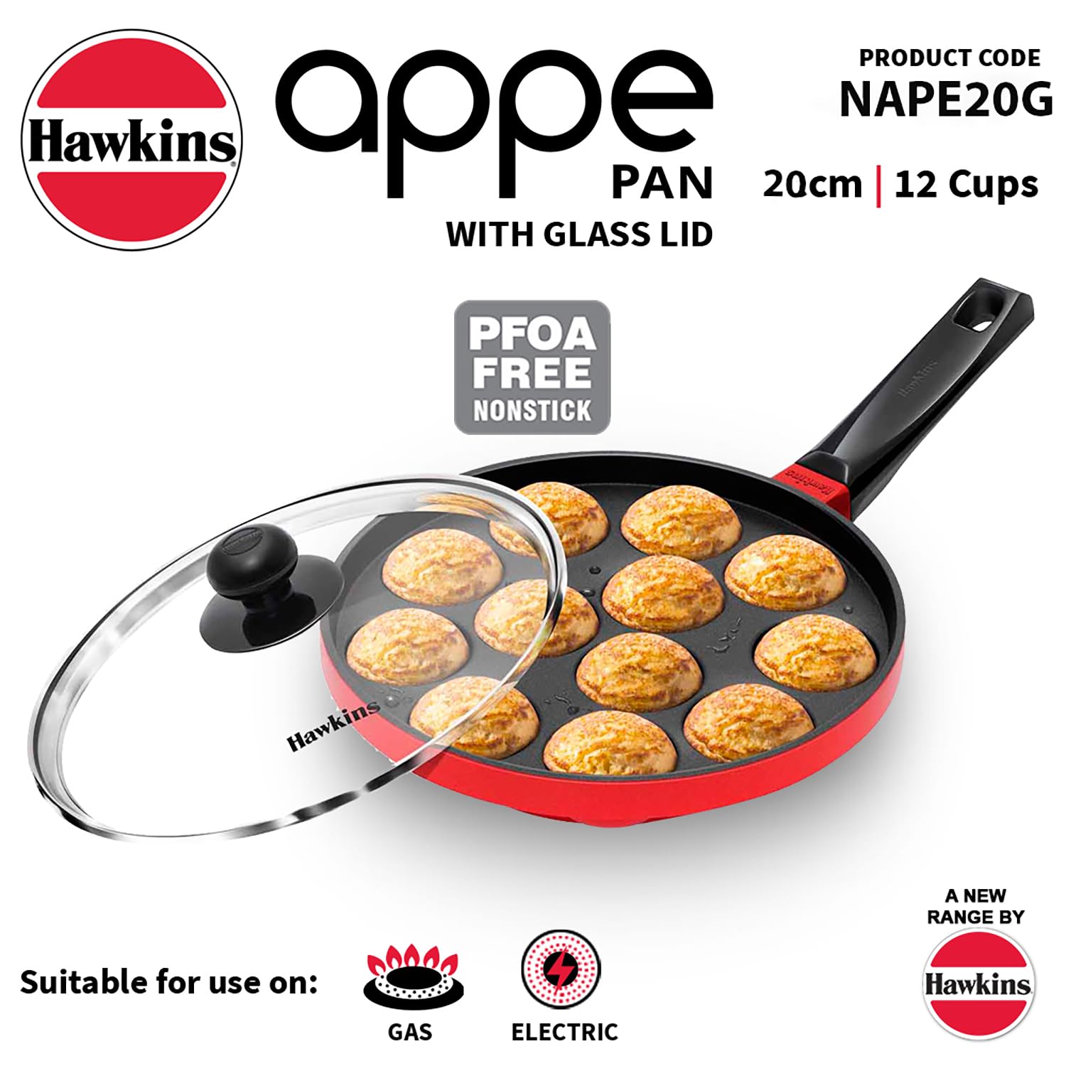 HAWKINS N/S DIE CAST PANIYARAKKAL 22CM 12 CUPS (NAPE22G/NAPE20G)