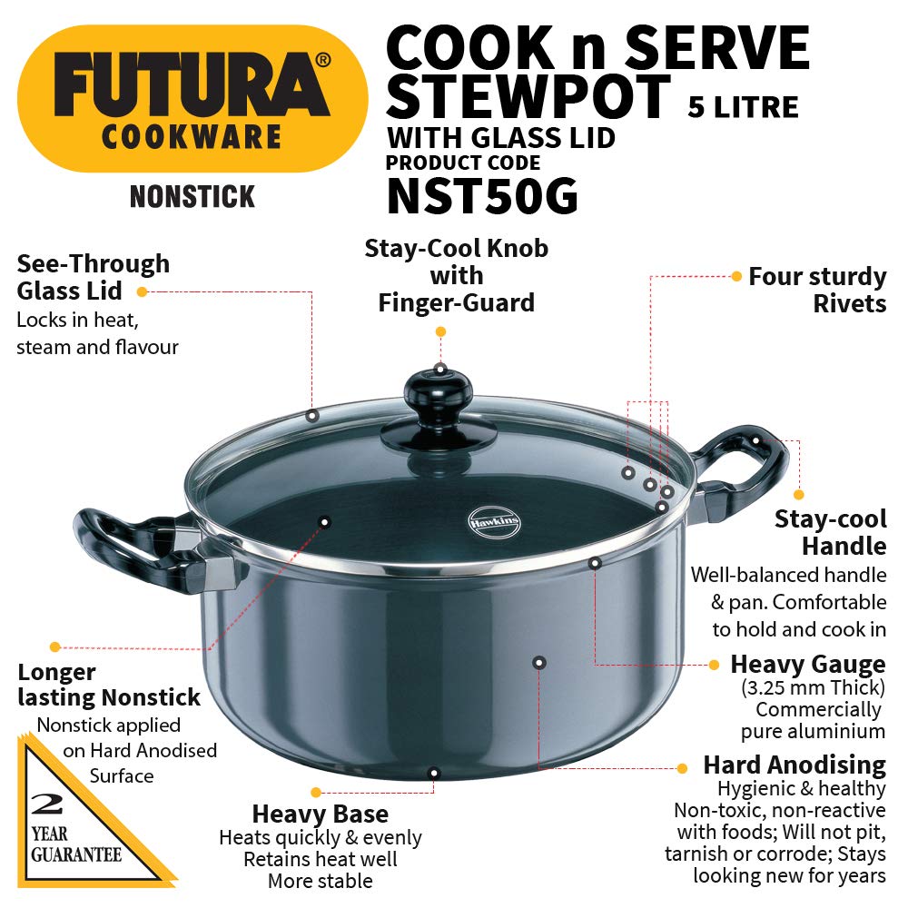 HAWKINS N/S STEWPOT 5L (NST50G)