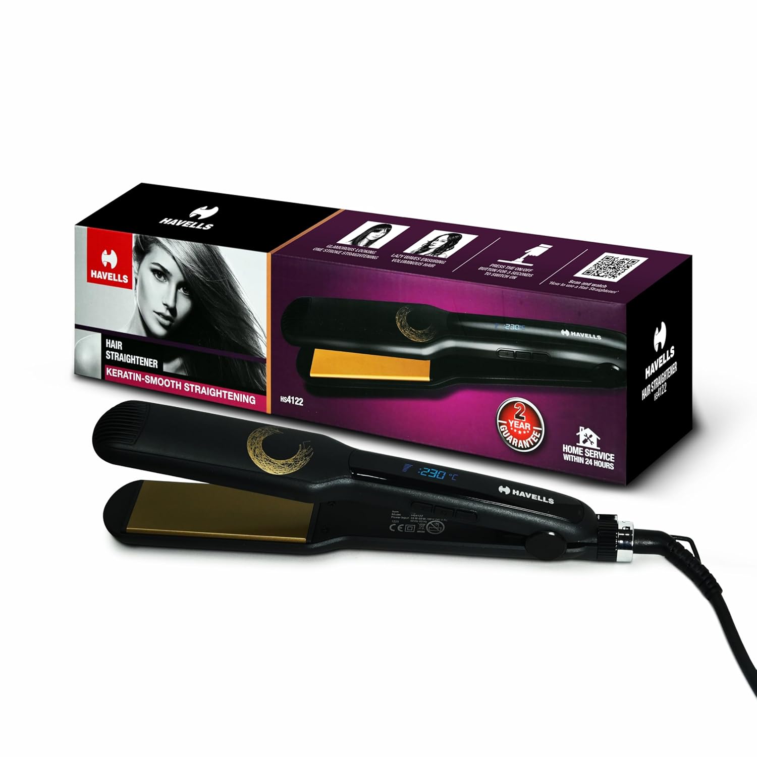 HAVELLS KERATIN WIDE PLATE STRAIGHTENER HS4122