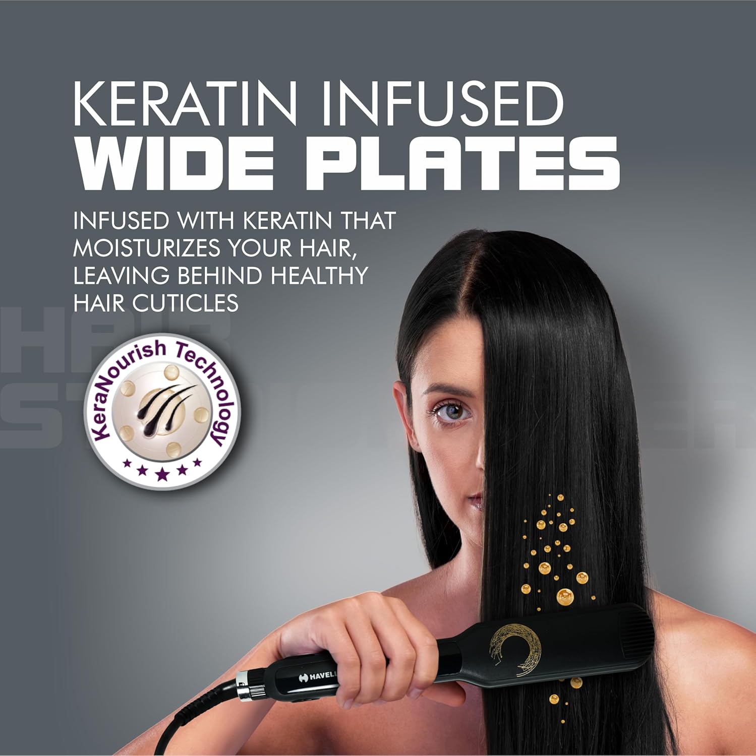 HAVELLS KERATIN WIDE PLATE STRAIGHTENER HS4122