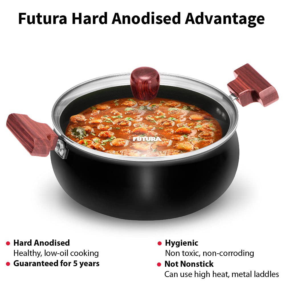 HAWKINS N/S HANDI 3L FUTURA HA CNS  WITH GLASS LID (ACH30G)