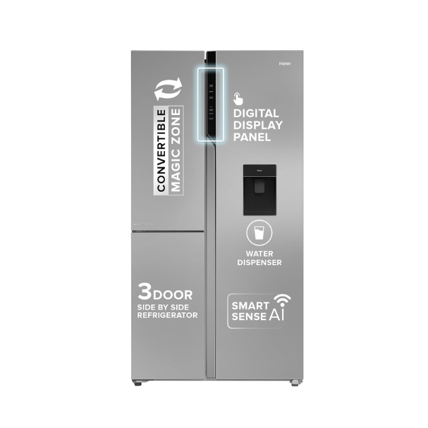HAIER SBS HRT-683WISU1 592L 3S INOX STEEL