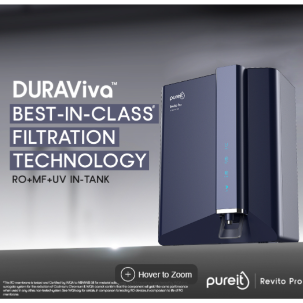 HINDUSTAN PUREIT WATER PURIFIER REVITO PRO WR5840P RO+UV+MF 8L