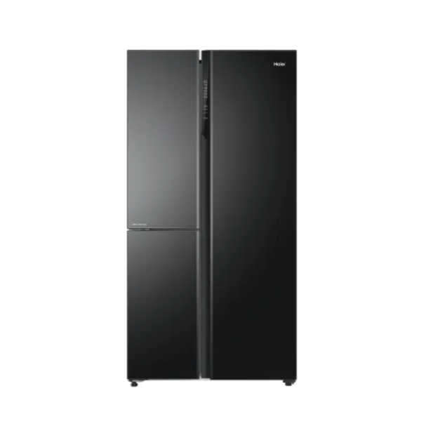 HAIER SBS HRT-683KGU1 598L 3S 3 DOOR BLACK GLASS