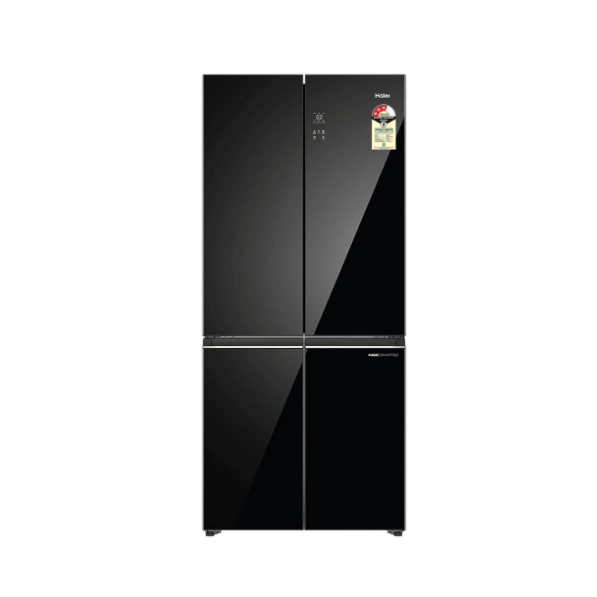 HAIER SBS HRB-600KGU1 520L 3S 4 DOOR BLACK GLASS