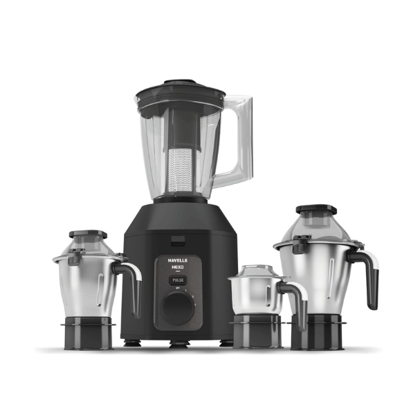 HAVELLS MIXER GRINDER HEXO PLUS BLACK 4 JAR 1100W