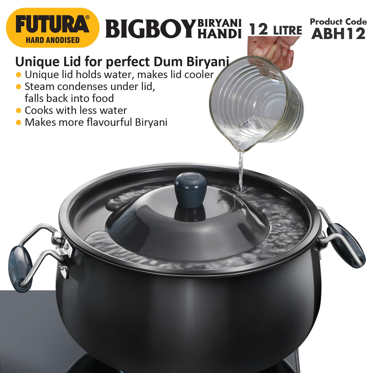 HAWKINS FUTURA HA BIGBOY BIRYANI HANDI W/L 12L (ABH12)