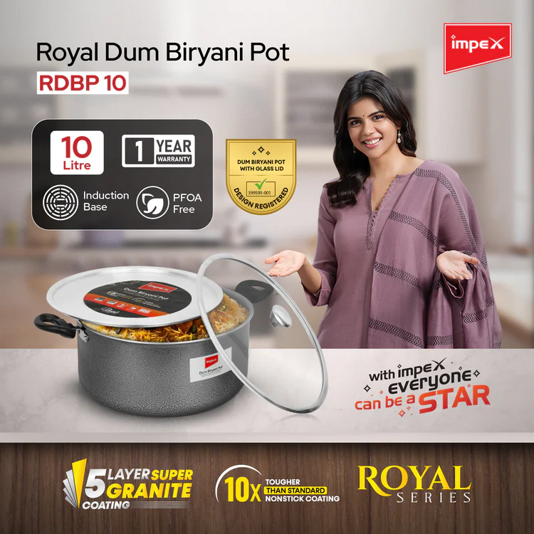 IMPEX DUM BIRIYANI POT 10 Ltr ROYAL SERIES (RDBP10)