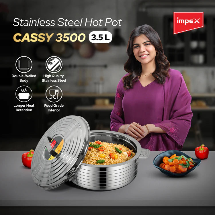 IMPEX STAINLESS STEEL HOT POT CASSY 3500