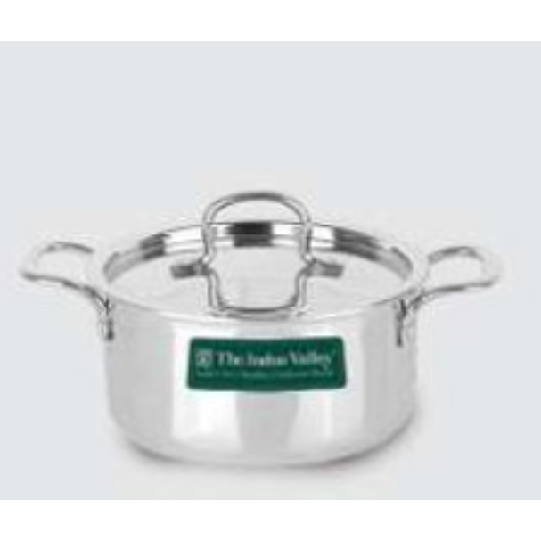 THE INDUS VALLEY TRIPLY SAUCEPOT W/LID 18CM (KC TP ST 010)