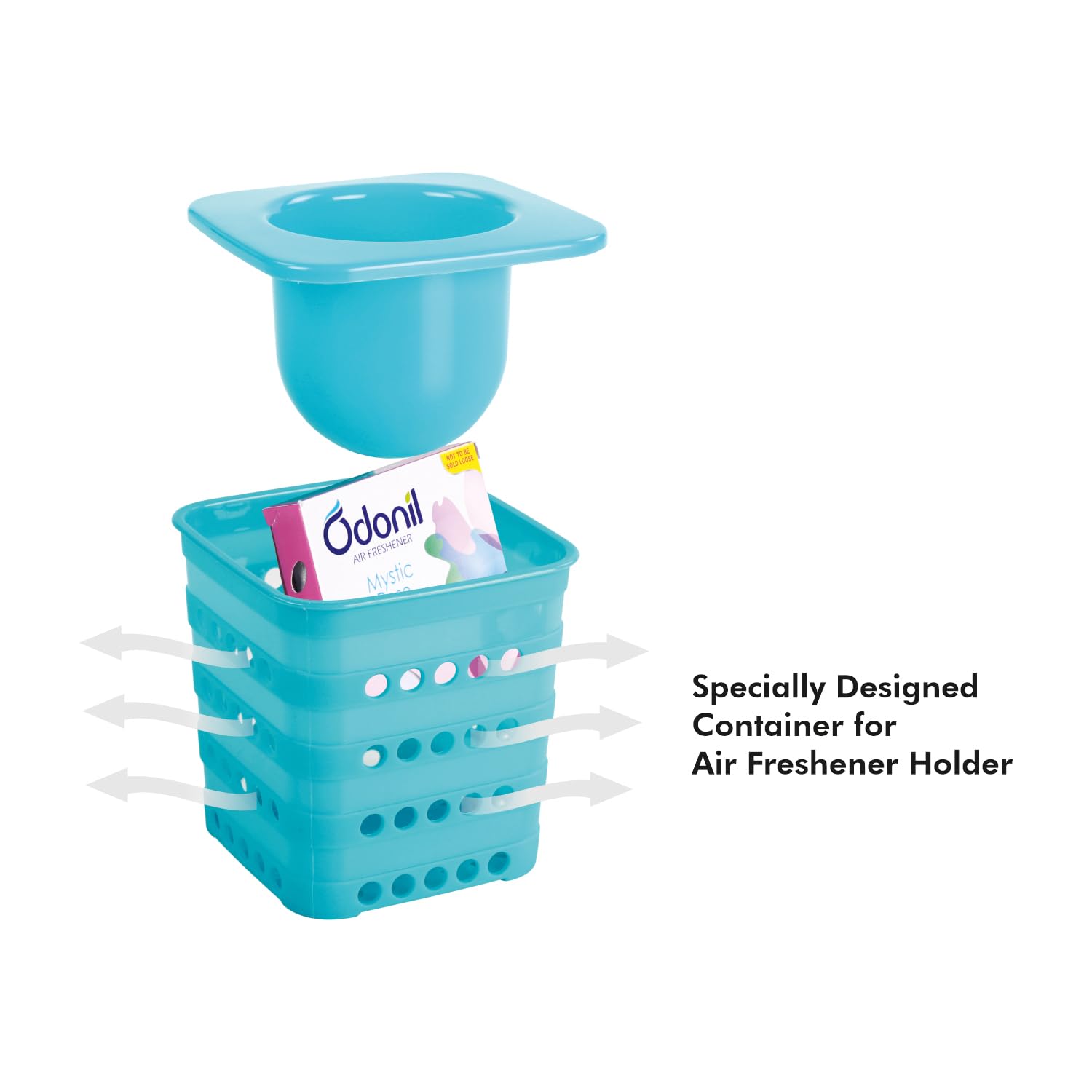 JOYO QUBE ROUND TOILET BRUSH W/AIRFRESH CONT