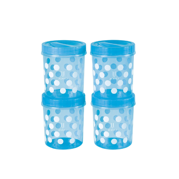 JOYO SPACIO CONT 1000ML 4PC SET POLKA PRT