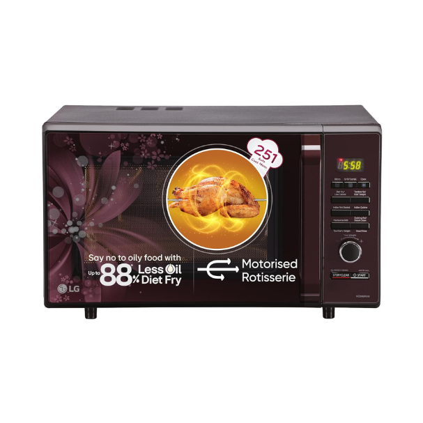 LG MWO MC2886BRUM 28L BLACK FLOWER