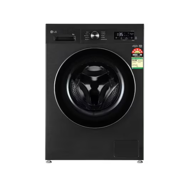 LG Washing Machine 9Kg FHB1209Z4B 1200RPM Platinum Black 5star | NRE