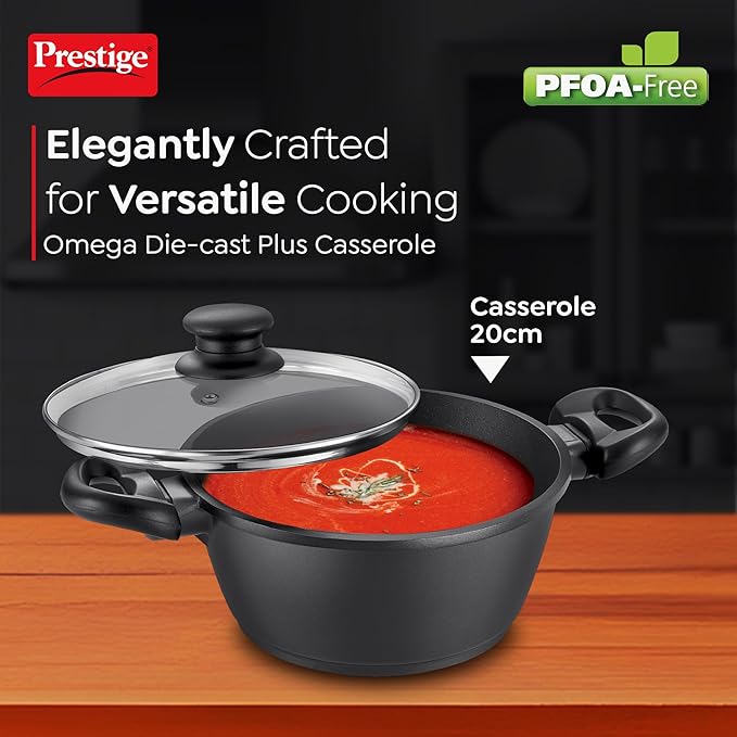 PRESTIGE OMEGA DIE CAST PLUS DIA 200MM CASSEROLE (30542)