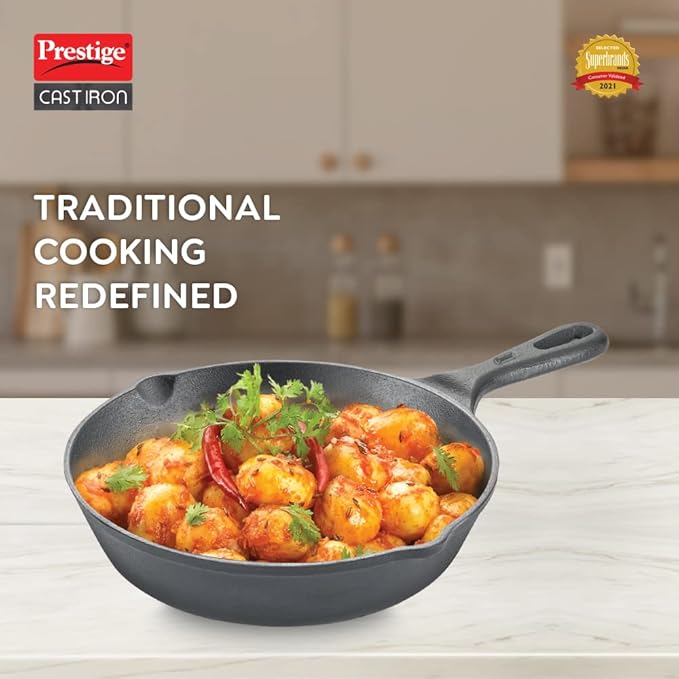 PRESTIGE N/S CAST  IRON FRY PAN 200mm WO LID (30558)