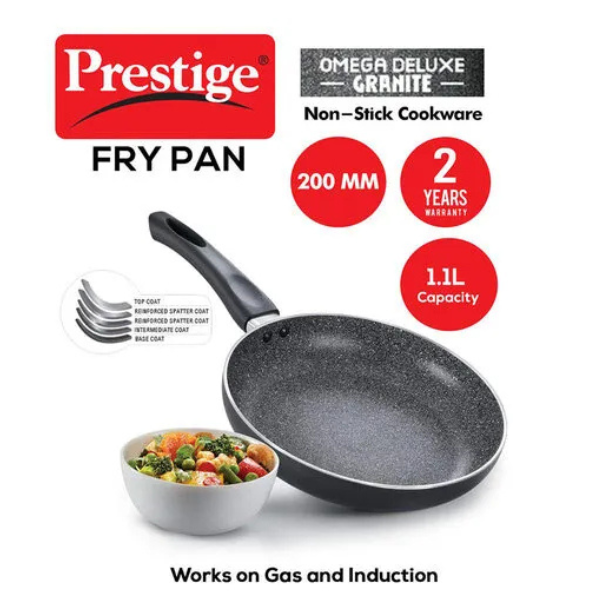 PRESTIGE N/S OMEGA DLX GRANITE FRY PAN 240MM (36305)