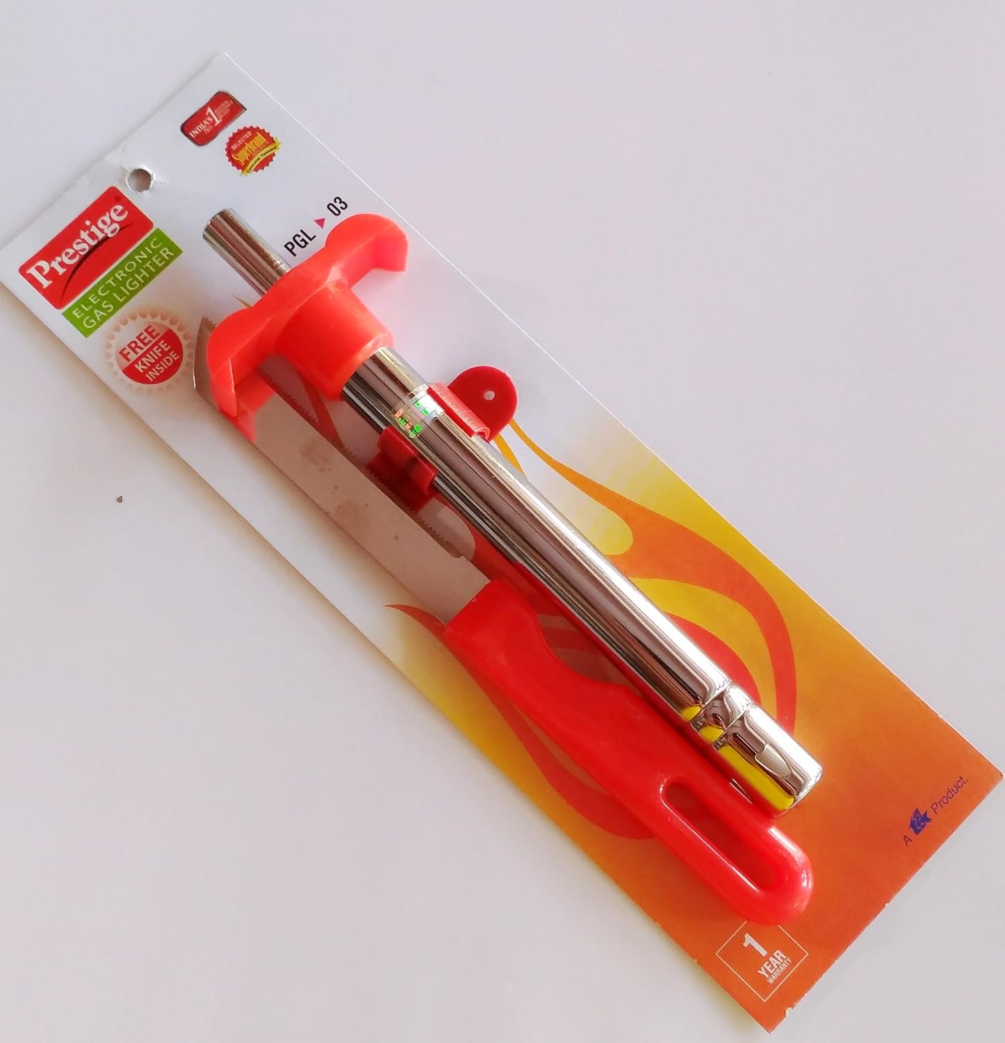 PRESTIGE GAS LIGHTER WITH PLASTIC BODY&KNIFE-PGL03(99592)