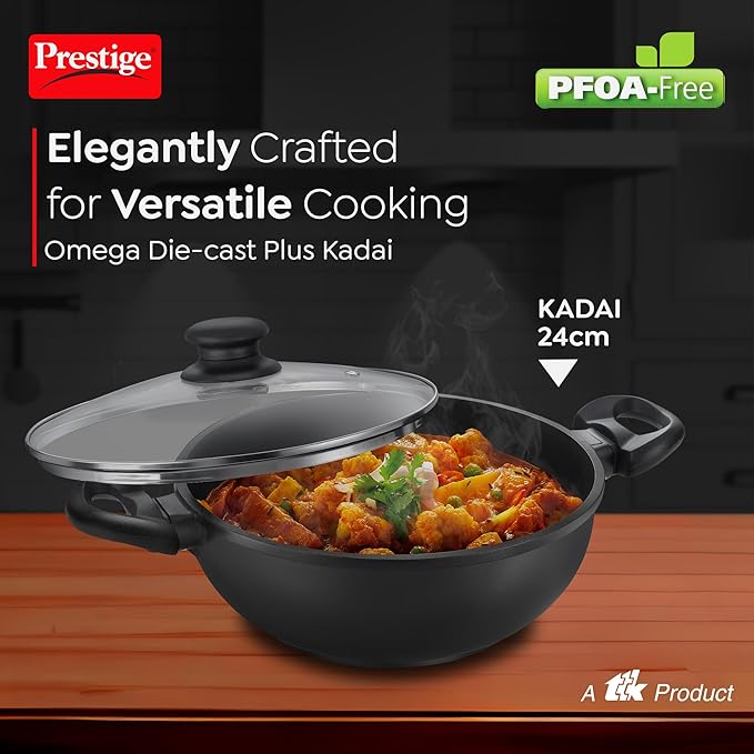 PRESTIGE OMEGA DIE CAST PLUS DIA 240MM KADHAI (30543)