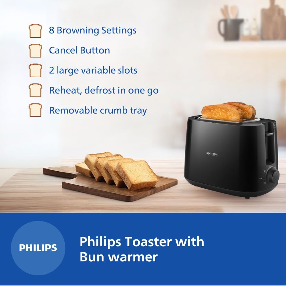PHILIPS TOASTER HD2582/90 2-SLOT BLACK