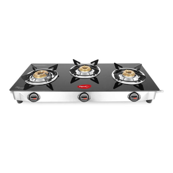 PIGEON  LPG GLASSTOP-3B AYUSH BLK
