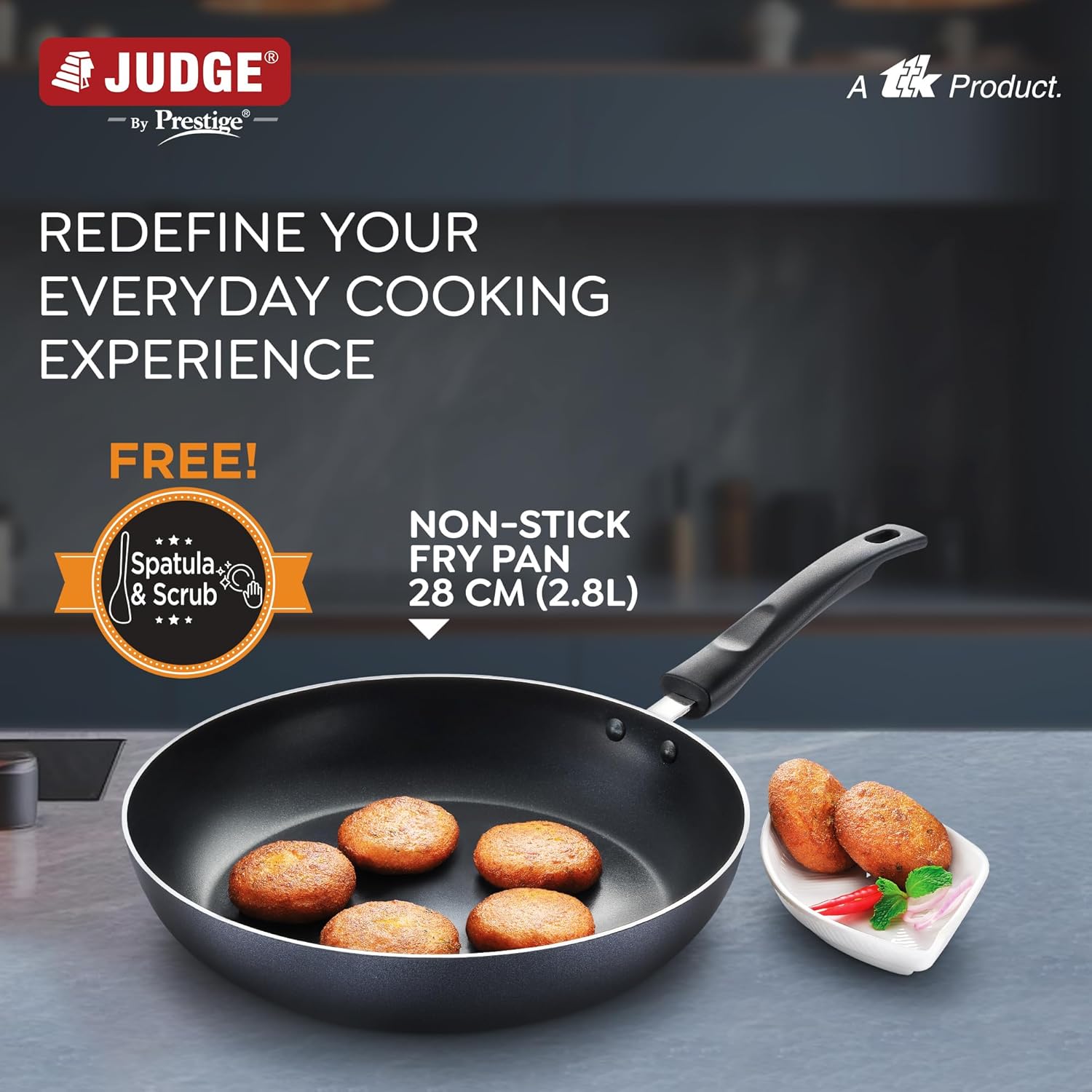 JUDGE PRESTIGE N/S COOKWARE  EVERYDAY 280 FRY PAN (37282)