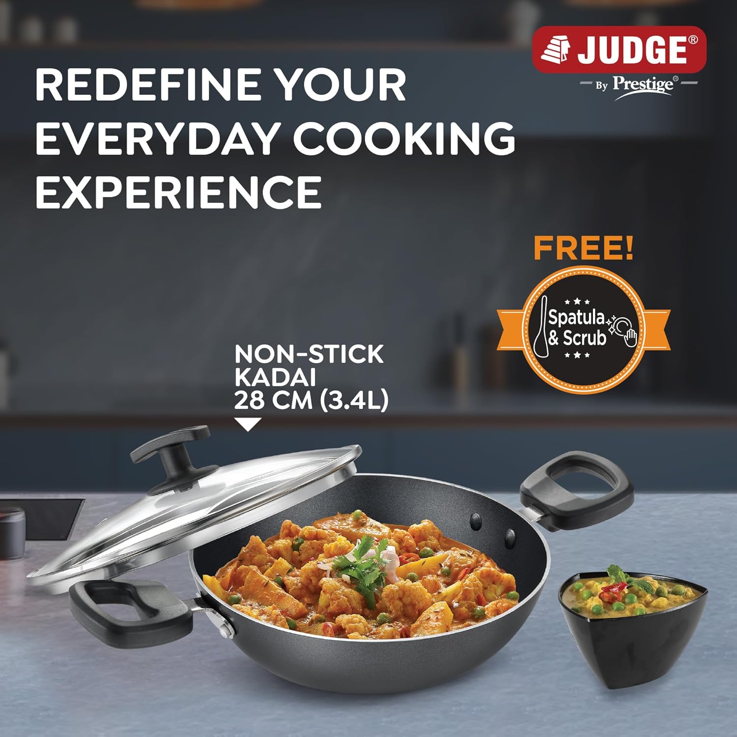 JUDGE PRESTIGE N/S COOKWARE EVERYDAY 280 KADAI WGL (37287)