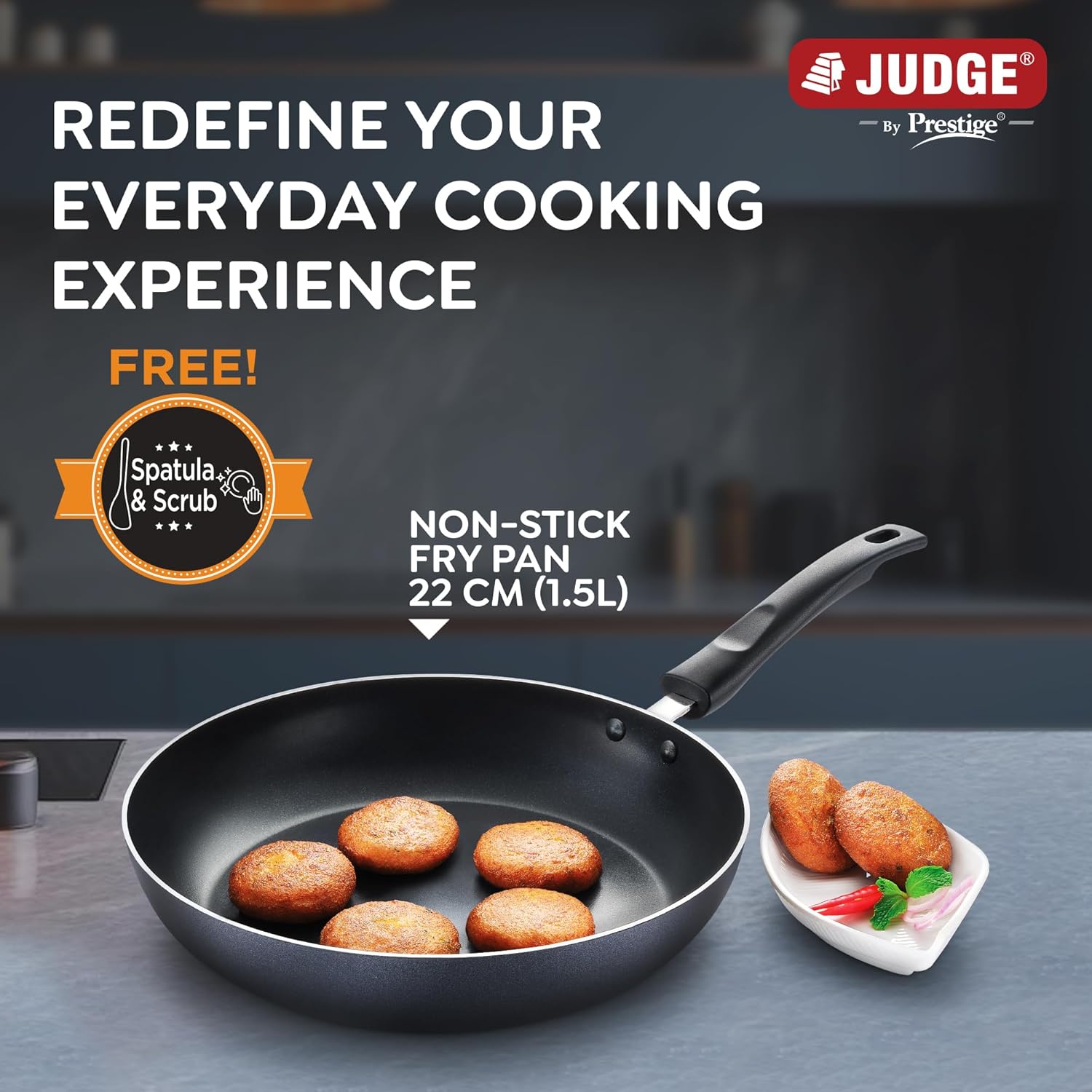 JUDGE PRESTIGE N/S COOKWARE EVERYDAY FRY PAN 220(37290)