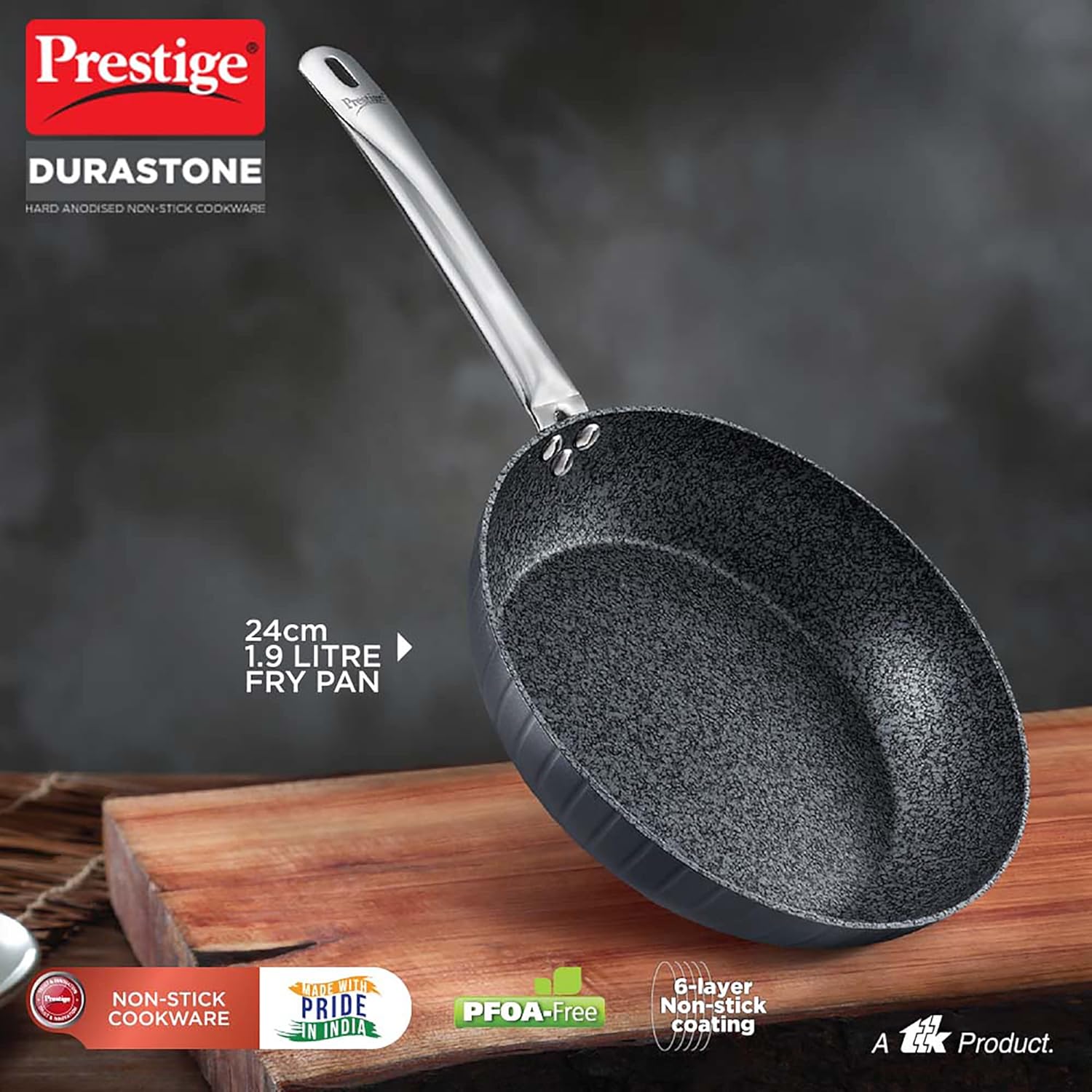 PRESTIGE NONSTICK DIA 240 FRYPAN HA WITH STONE FINISH (37574)