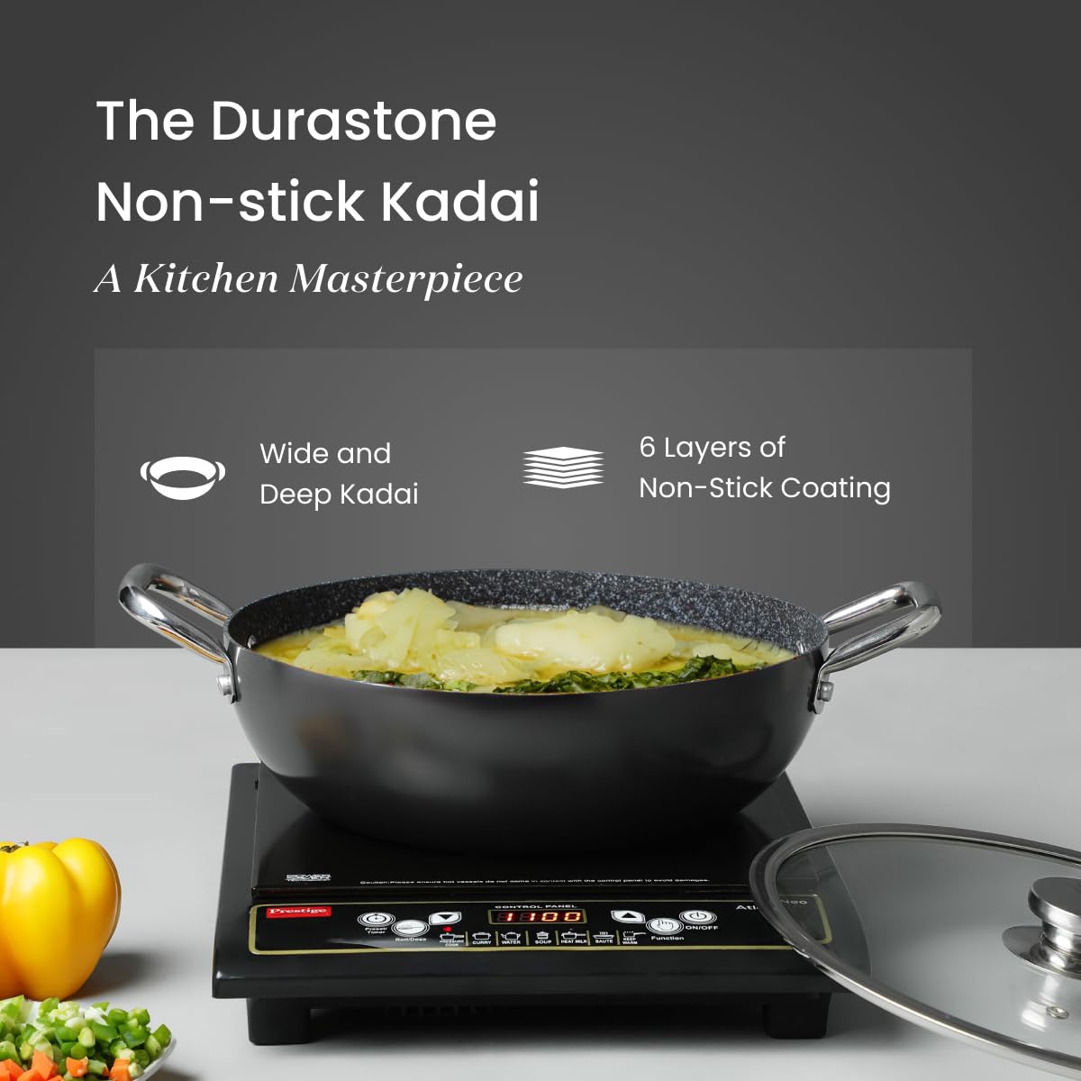PRESTIGE DURASTONE DIA 280 DEEP KADAI WGL HA NSTK(38143)