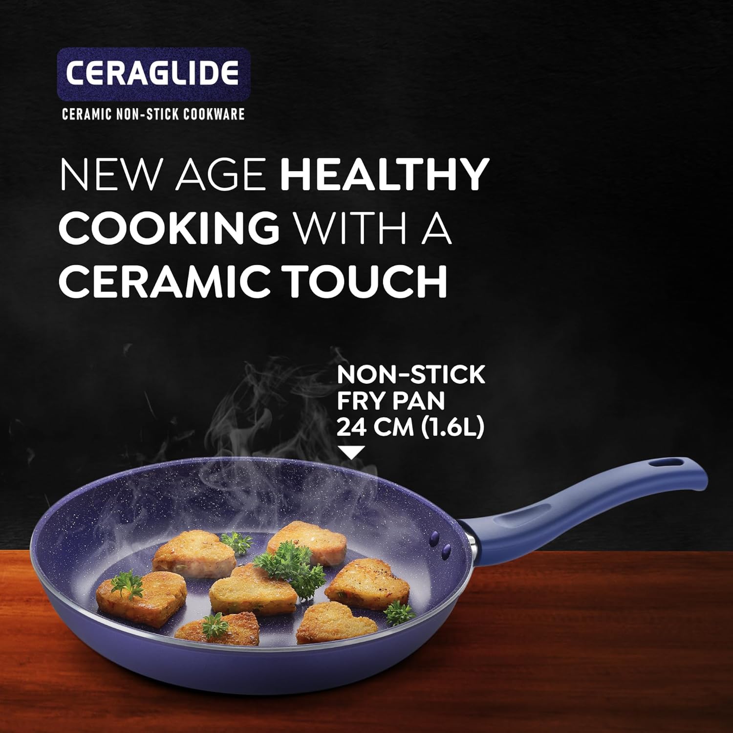 PRESTIGE N/S CERAGLIDE NSTK FRYPAN 24CM BLUE (38251)