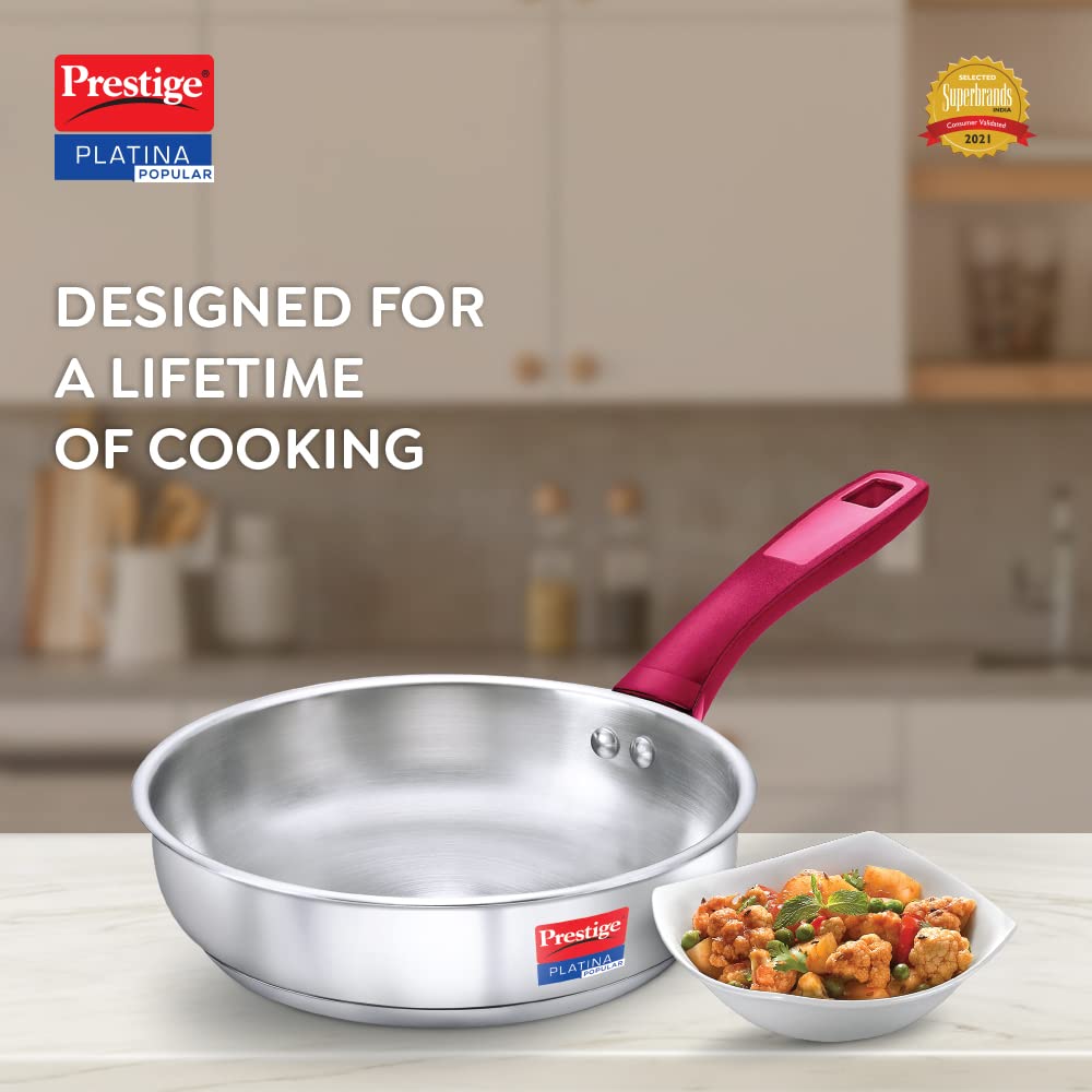 PRESTIGE SS PLATINA POP COOKEWARE FRY PAN 240MM(36879)