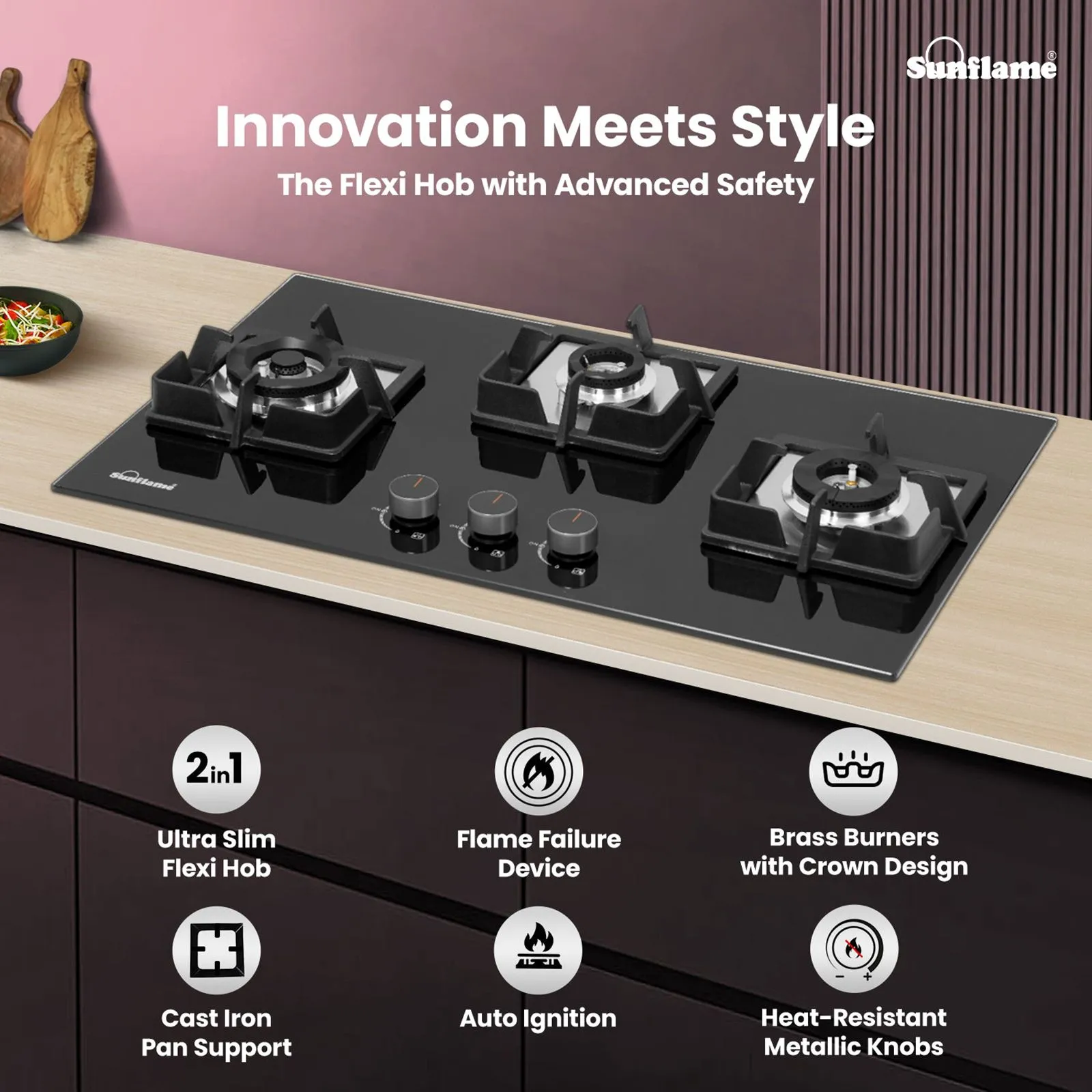SUNFLAME BUILT IN HOB-SHA 376 PHS PRIMUS
