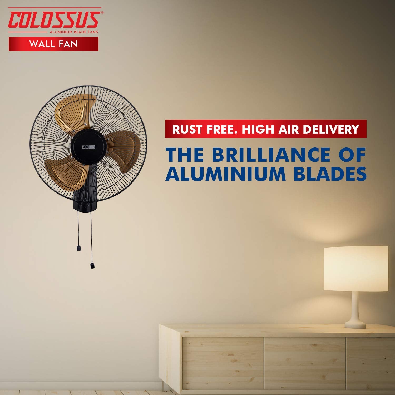 USHA W/F COLOSSUS BLUE/RED/GOLDEN(026699)