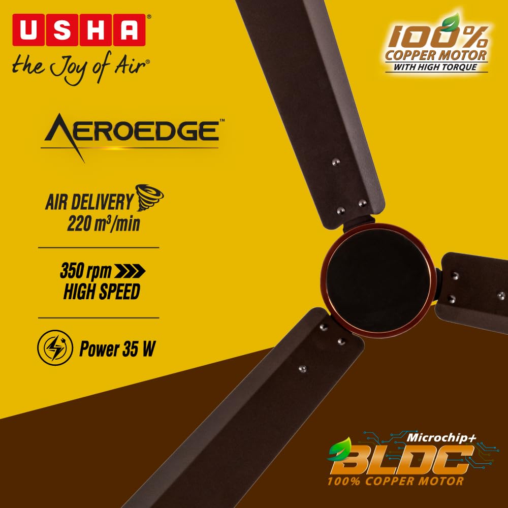 USHA CF AEROEDGE 1200MM SMK BR 5ST R BLDC ISI