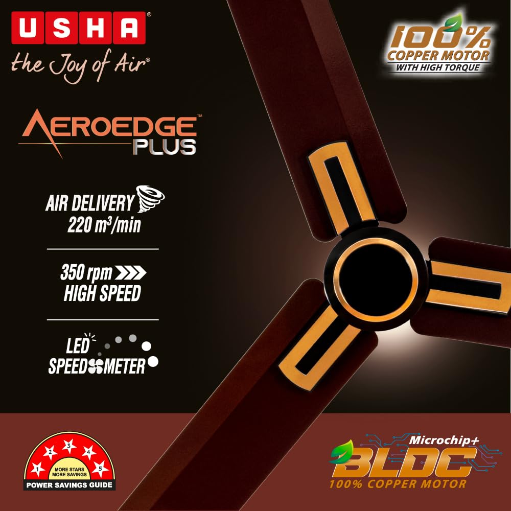 USHA CF AEROEDGE PLUS 1200MM BR 5ST R BLDCISI